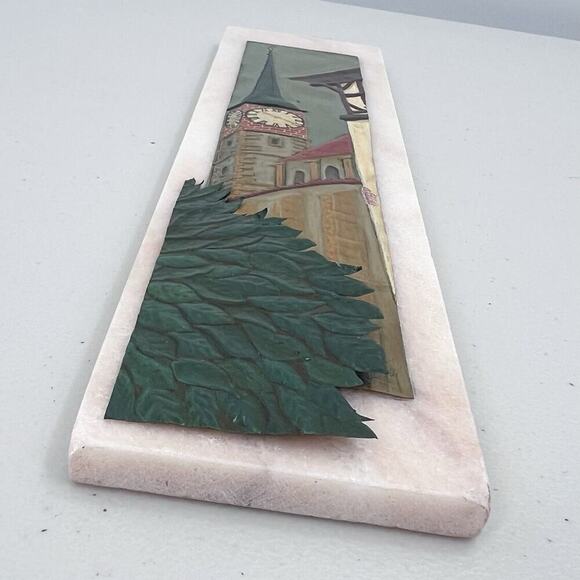 Vintage Handmade Painted Cutout Metal Wall Art "Kirche" Wurttemberg Germany - Picture 7 of 9